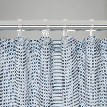 Sealskin Douchegordijn Wave Polyester 180x200 Cm Blauw 5 Sealskin Douchegordijn Wave Polyester 180x200 Cm Blauw - Afbeelding 3