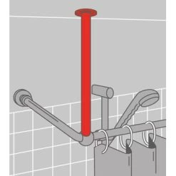 Sealskin Plafondsteun Seallux Voor Douchegordijnstang Chroom 60 Cm 9 Sealskin Plafondsteun Seallux Voor Douchegordijnstang Chroom 60 Cm -Badkamer Verkoop 123 7706