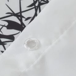 Sealskin Douchegordijn Flow 180x200cm Zwart/wit -Badkamer Verkoop 123 7789