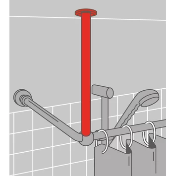 Sealskin Plafondsteun Seallux Voor Douchegordijnstang Wit 60 Cm 6 Sealskin Plafondsteun Seallux Voor Douchegordijnstang Wit 60 Cm - Afbeelding 4