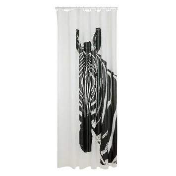 Sealskin Douchegordijn Zebra 180x200cm Zwart/wit 3 Sealskin Douchegordijn Zebra 180x200cm Zwart/wit