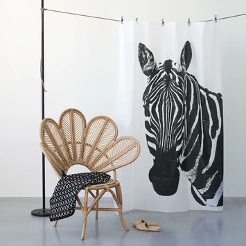 Sealskin Douchegordijn Zebra 180x200cm Zwart/wit 10 Sealskin Douchegordijn Zebra 180x200cm Zwart/wit - Afbeelding 8