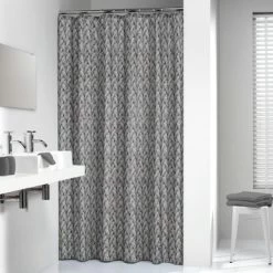 Sealskin Douchegordijn Knitted Grijs 180x200 Cm -Badkamer Verkoop 123 7837