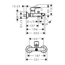 Hansgrohe Mysport Badkraan 5 Hansgrohe Mysport Badkraan -Badkamer Verkoop 123 785