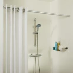 Sealskin Douchegordijnstang Seallux Verstelbaar Aluminium 125-220 Cm -Badkamer Verkoop 123 7868