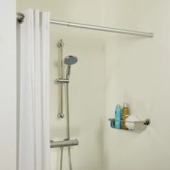 Sealskin Douchegordijnstang Seallux Verstelbaar Aluminium 80-130 Cm -Badkamer Verkoop 123 7918