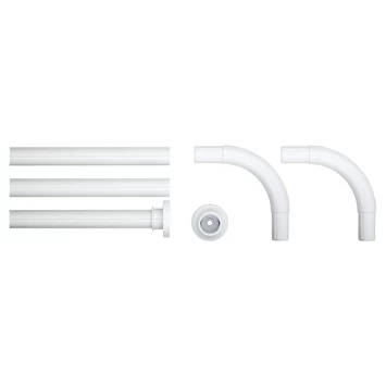 Sealskin Douchegordijnstang Seallux Combi Wit 3 Sealskin Douchegordijnstang Seallux Combi Wit