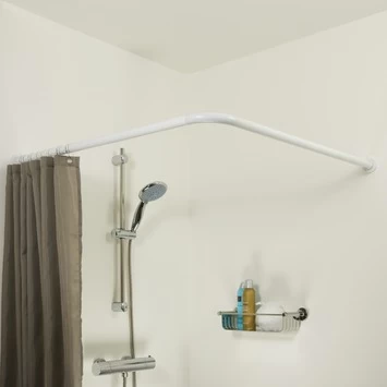 Sealskin Douchegordijnstang Seallux Combi Wit 5 Sealskin Douchegordijnstang Seallux Combi Wit - Afbeelding 3