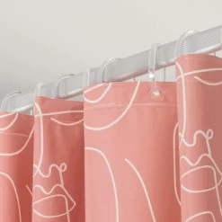 Sealskin Douchegordijn Mind 180x200cm D.roze/wit -Badkamer Verkoop 123 7991