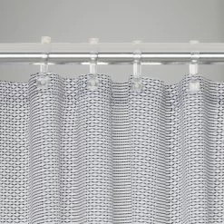 Sealskin Douchegordijn Wave Polyester 180x200 Cm Zwart -Badkamer Verkoop 123 8003