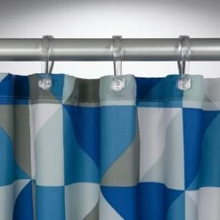 Sealskin Douchegordijn Tangram Blauw 200x180 Cm -Badkamer Verkoop 123 8015