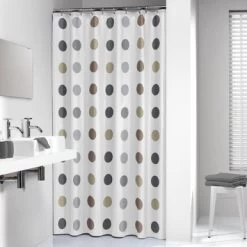 Sealskin Douchegordijn Twister Taupe 180x200 Cm -Badkamer Verkoop 123 8039