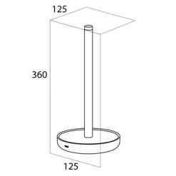 Tiger Reserverolhouder Urban Zwart Staand -Badkamer Verkoop 123 8122