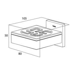 Tiger Zeepbakje Items Hangend RVS -Badkamer Verkoop 123 815