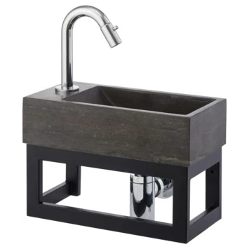 Atlantic Fonteinset Brody Links Zwart Natuursteen 36x18x9 Cm 4 Atlantic Fonteinset Brody Links Zwart Natuursteen 36x18x9 Cm - Afbeelding 2