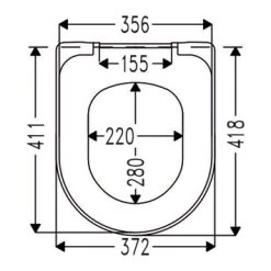 Cedo Tropea Beach Wc Bril Pergamon Softclose D-vorm Thermoplast -Badkamer Verkoop 123 8187