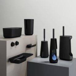 Tiger Reserverolhouder Tess Staand Zwart/antraciet -Badkamer Verkoop 123 8216