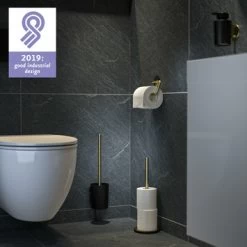 Tiger Tune Toiletrolhouder Messing/zwart 17 Tiger Tune Toiletrolhouder Messing/zwart -Badkamer Verkoop 123 8324