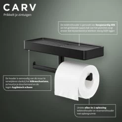 Tiger Toiletrolhouder Carv Met Planchet -Badkamer Verkoop 123 8458