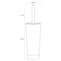 Sealskin Toiletborstelhouder Glossy Zilver -Badkamer Verkoop 123 8472