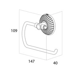 Tiger WC-rolhouder Ivy Chroom/wit -Badkamer Verkoop 123 8485