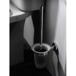 Haceka Toiletborstelhouder Kosmos Tec Hangend Chroom Met Matglazen Pot 7 Haceka Toiletborstelhouder Kosmos Tec Hangend Chroom Met Matglazen Pot -Badkamer Verkoop 123 8544