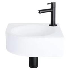 Differnz Cleo Hoekfontein Wit 30X30X10 Cm 10 Differnz Cleo Hoekfontein Wit 30X30X10 Cm -Badkamer Verkoop 123 8560