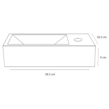 Differnz Ravo Fontein 38.5x18x9 Cm Licht Beton 4 Differnz Ravo Fontein 38.5x18x9 Cm Licht Beton - Afbeelding 2