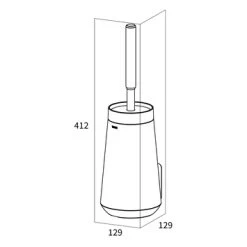 Tiger Toiletborstelhouder TESS Met Swoop Borstel Flexibel Wit/ Lichtgrijs -Badkamer Verkoop 123 8615