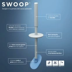 Tiger Toiletborstelhouder TESS Met Swoop Borstel Flexibel Wit/ Lichtgrijs -Badkamer Verkoop 123 8619