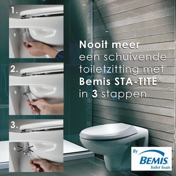 Bemis WC Bril New York Wit Hout Met Softclose 6 Bemis WC Bril New York Wit Hout Met Softclose - Afbeelding 4