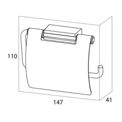 Tiger Toiletrolhouder Cliqit Donkergrijs Met Klep RVS -Badkamer Verkoop 123 8666