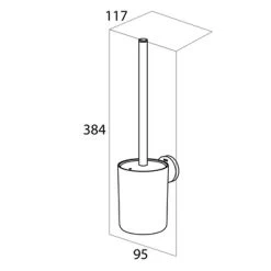 Tiger Toiletborstelhouder Urban Hangend Zwart -Badkamer Verkoop 123 8734