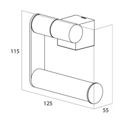 Tiger Toiletrolhouder Nomad Zwart -Badkamer Verkoop 123 8778