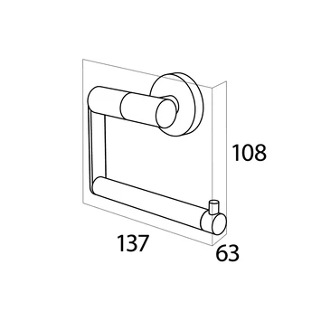 Tiger Toiletrolhouder Boston Hangend Chroom 8 Tiger Toiletrolhouder Boston Hangend Chroom - Afbeelding 6