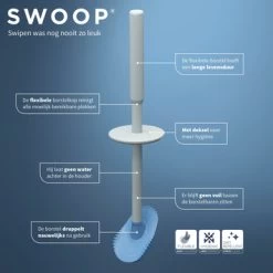 Tiger Toiletborstel Swoop Flexibel Lichtgrijs -Badkamer Verkoop 123 8858