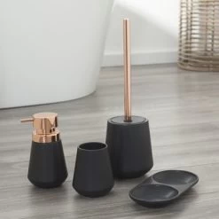 Sealskin Toiletborstelhouder Conical Porselein Zwart -Badkamer Verkoop 123 8881