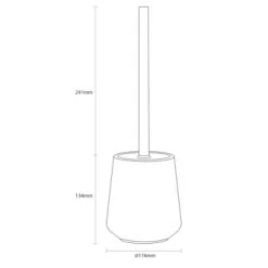 Sealskin Toiletborstelhouder Conical Porselein Zwart -Badkamer Verkoop 123 8882