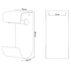 Sealskin WC-rolhouder Brix Metaal Zwart -Badkamer Verkoop 123 8894