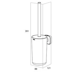 Tiger Carv Toiletborstel Met Houder Zwart -Badkamer Verkoop 123 8905