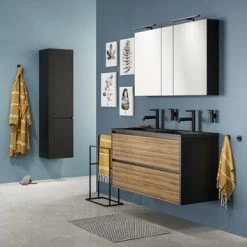 Tiger Reverse Meubelset 120 Cm Met 2 Lades Chalet Eik / Mat Zwart Inclusief Quadro Wastafel Dubbel Mat Zwart 18 Tiger Reverse Meubelset 120 Cm Met 2 Lades Chalet Eik / Mat Zwart Inclusief Quadro Wastafel Dubbel Mat Zwart -Badkamer Verkoop 123 892