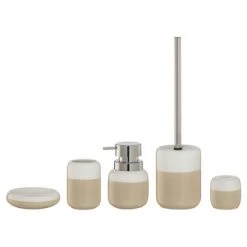 Sealskin Toiletborstelgarnituur Sphere Porcelein Zand -Badkamer Verkoop 123 8935