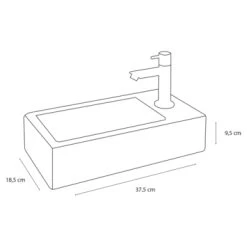Differnz Fonteinset Helios Wit 36x18x8 Cm 25 Differnz Fonteinset Helios Wit 36x18x8 Cm -Badkamer Verkoop 123 8984