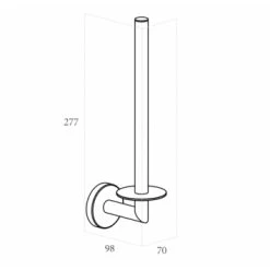 Marho Reserverolhouder Luxor Chroom 11 Marho Reserverolhouder Luxor Chroom -Badkamer Verkoop 123 9013