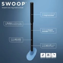 Tiger Toiletborstelhouder TESS Vrijstaand Met Swoop Borstel Blauw/zwart -Badkamer Verkoop 123 9051