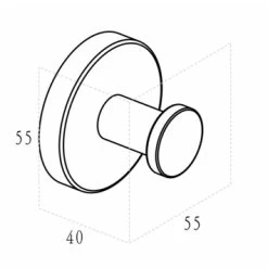Marho Handdoekhaak Luxor Groot Brons Koper -Badkamer Verkoop 123 9171