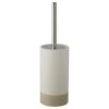 Atlantic Toiletborstelhouder Keramiek Geribbeld Beige/Wit -Badkamer Verkoop 123 9296
