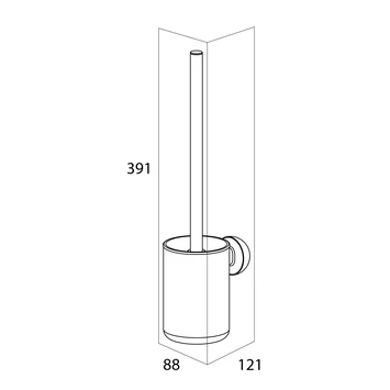 Tiger Cooper Toiletborstel Met Houder RVS Geborsteld / Zwart 8 Tiger Cooper Toiletborstel Met Houder RVS Geborsteld / Zwart - Afbeelding 6