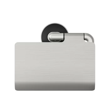 Tiger Cooper Toiletrolhouder Met Klep RVS Geborsteld / Zwart 5 Tiger Cooper Toiletrolhouder Met Klep RVS Geborsteld / Zwart - Afbeelding 3