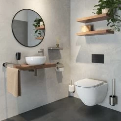 Tiger Cooper Toiletrolhouder Met Klep RVS Geborsteld / Zwart 10 Tiger Cooper Toiletrolhouder Met Klep RVS Geborsteld / Zwart -Badkamer Verkoop 123 9394